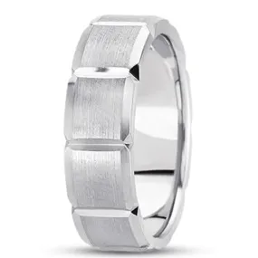 14K Gold Mens Fancy Wedding Band (7mm)