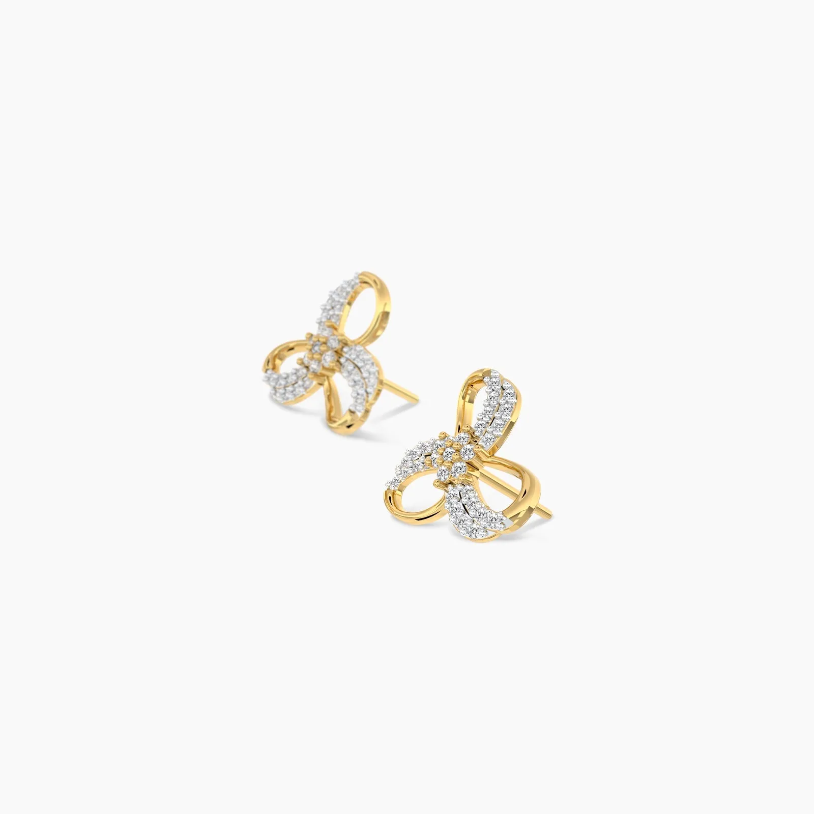 18k Holy Trinity Diamond Stud Earrings