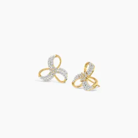18k Holy Trinity Diamond Stud Earrings