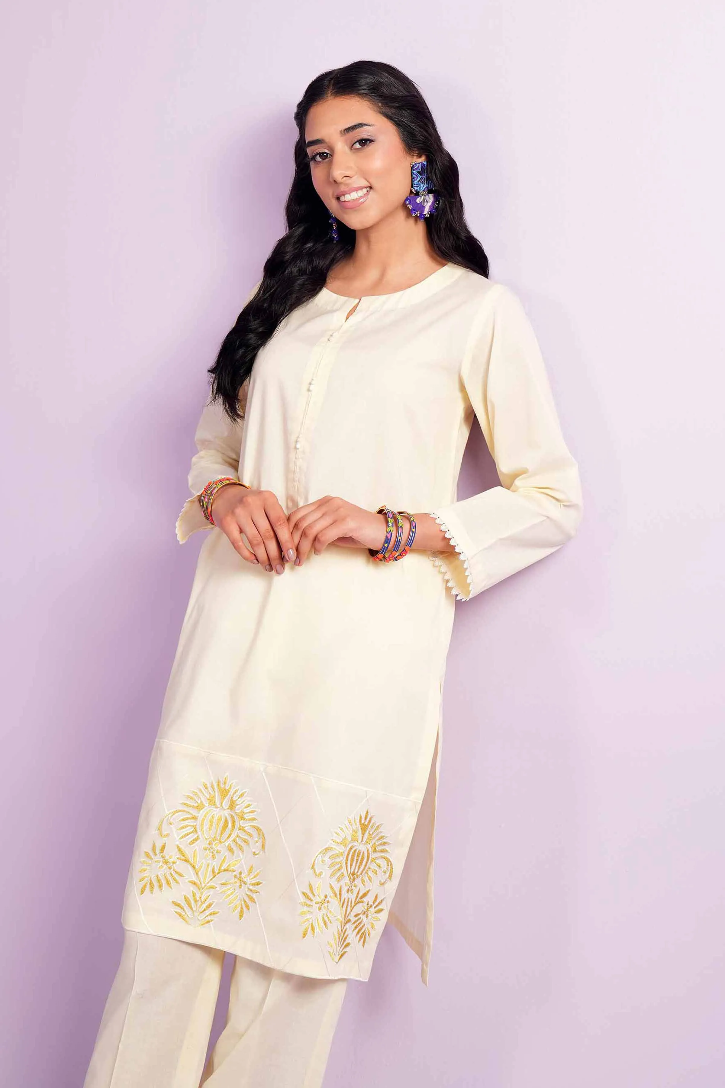 2 Piece - Embroidered Suit - PE24-154