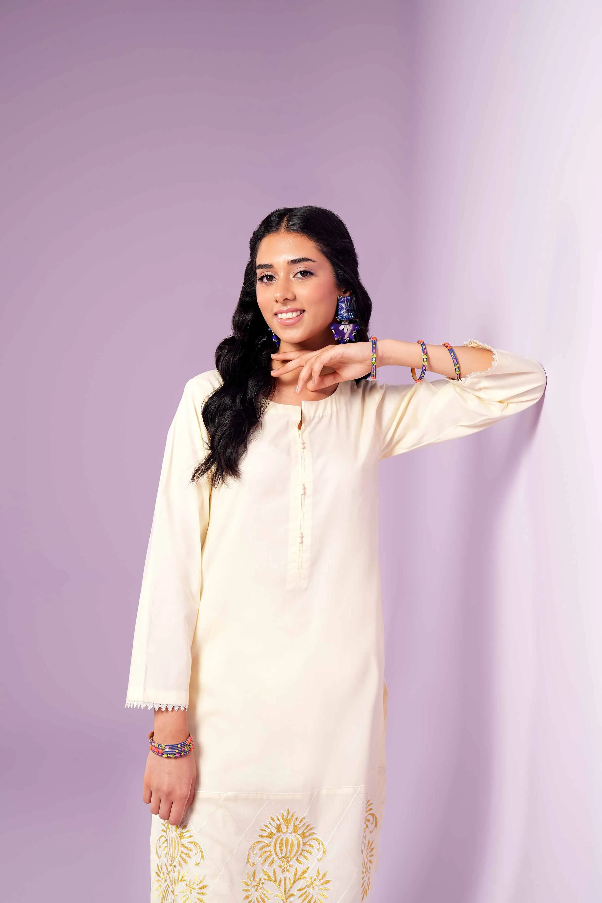 2 Piece - Embroidered Suit - PE24-154