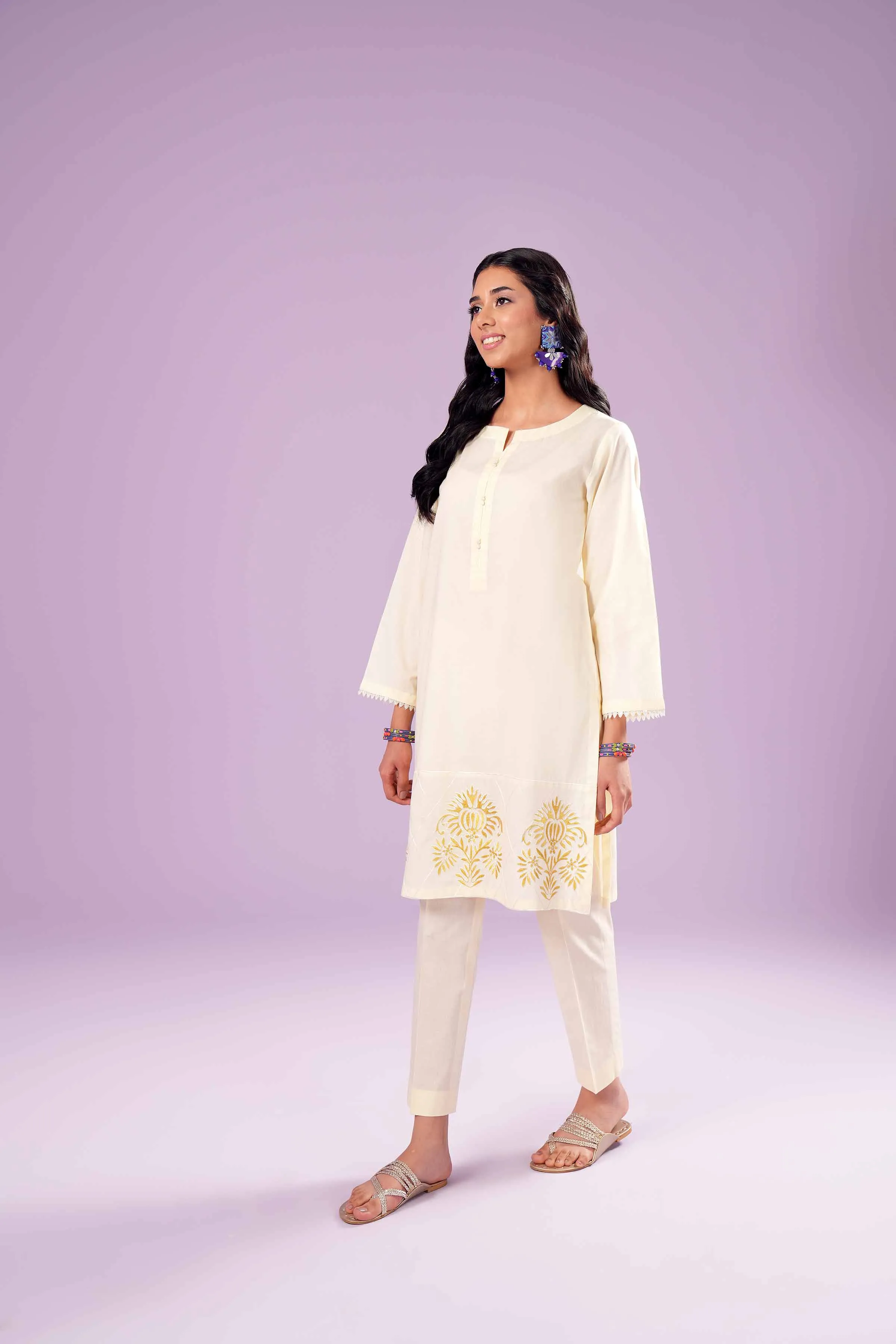 2 Piece - Embroidered Suit - PE24-154