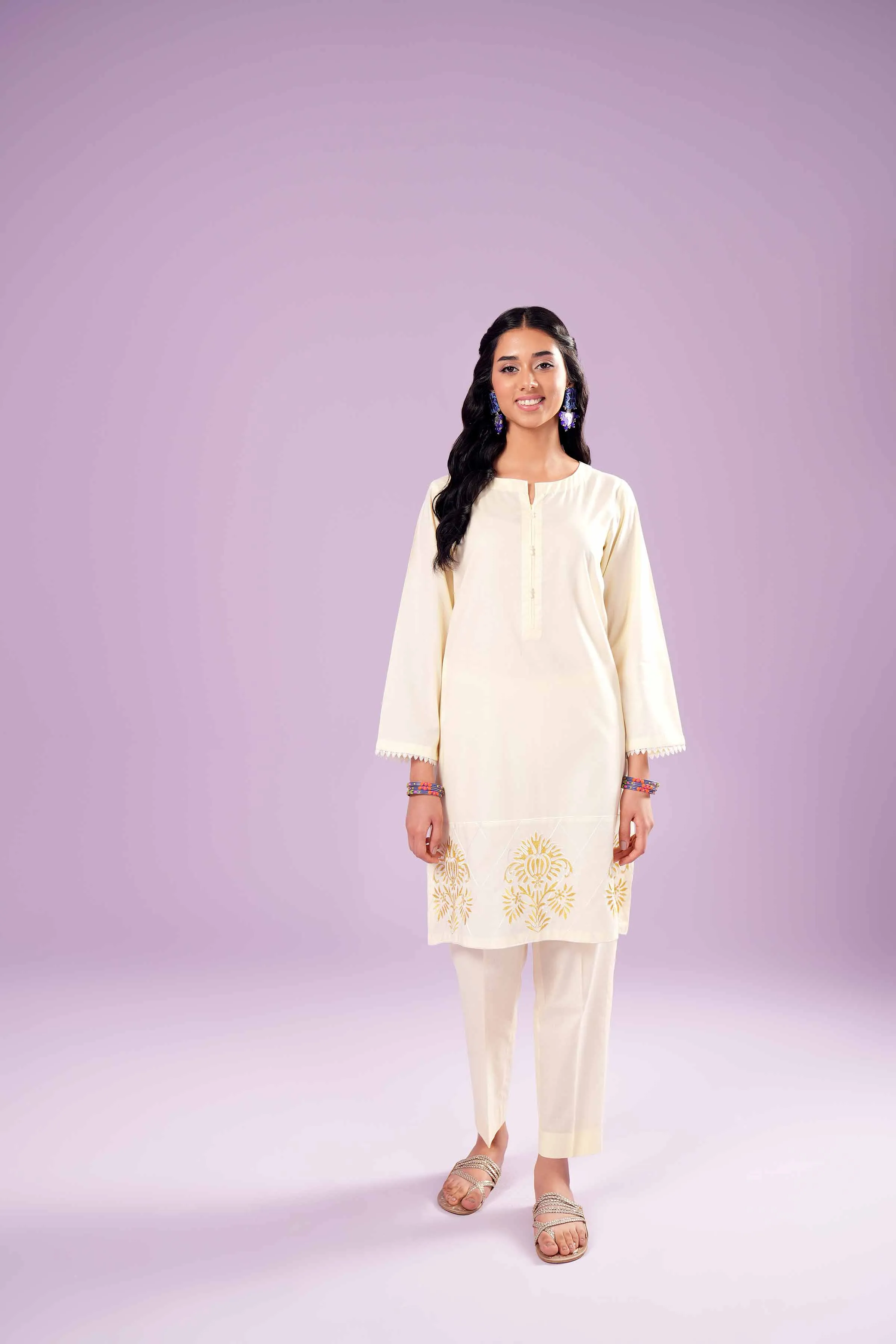 2 Piece - Embroidered Suit - PE24-154