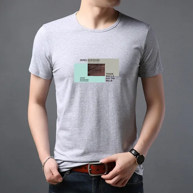 2019 New Fashion Brand T Shirts Mens 100% Cotton O Neck Trending Streetwear Tops Summer Korean Short Sleeve Tee Mens Clothing