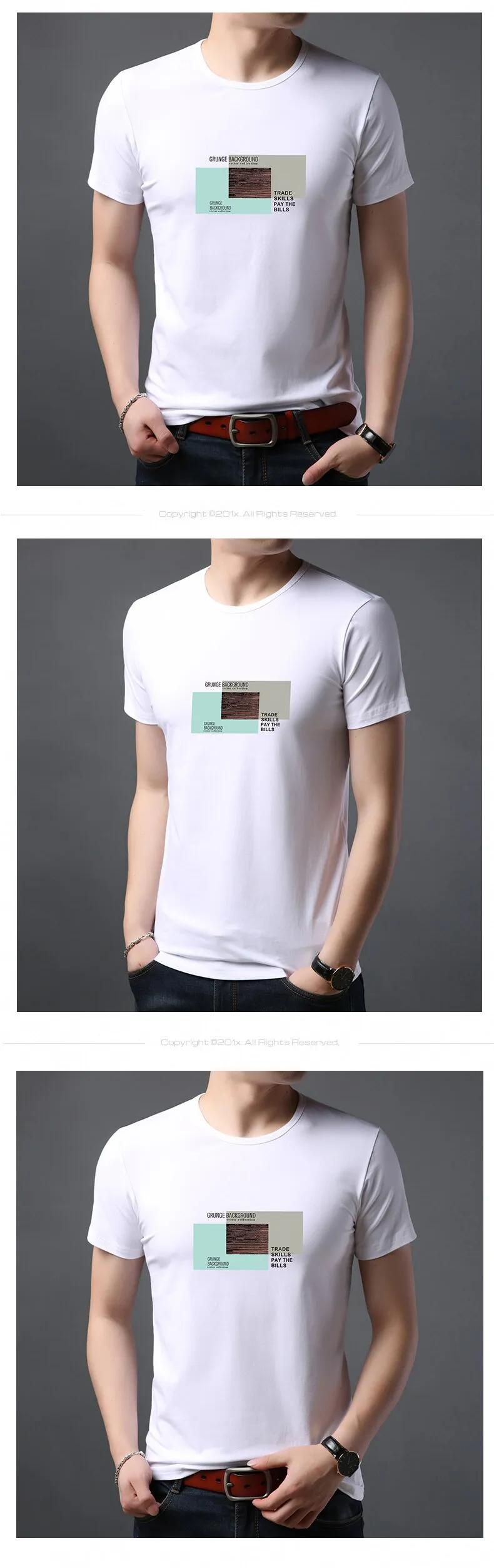 2019 New Fashion Brand T Shirts Mens 100% Cotton O Neck Trending Streetwear Tops Summer Korean Short Sleeve Tee Mens Clothing