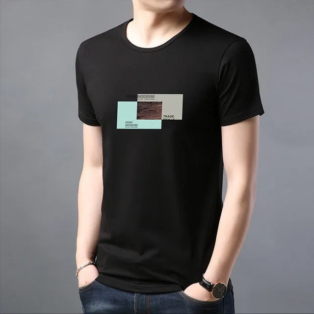 2019 New Fashion Brand T Shirts Mens 100% Cotton O Neck Trending Streetwear Tops Summer Korean Short Sleeve Tee Mens Clothing