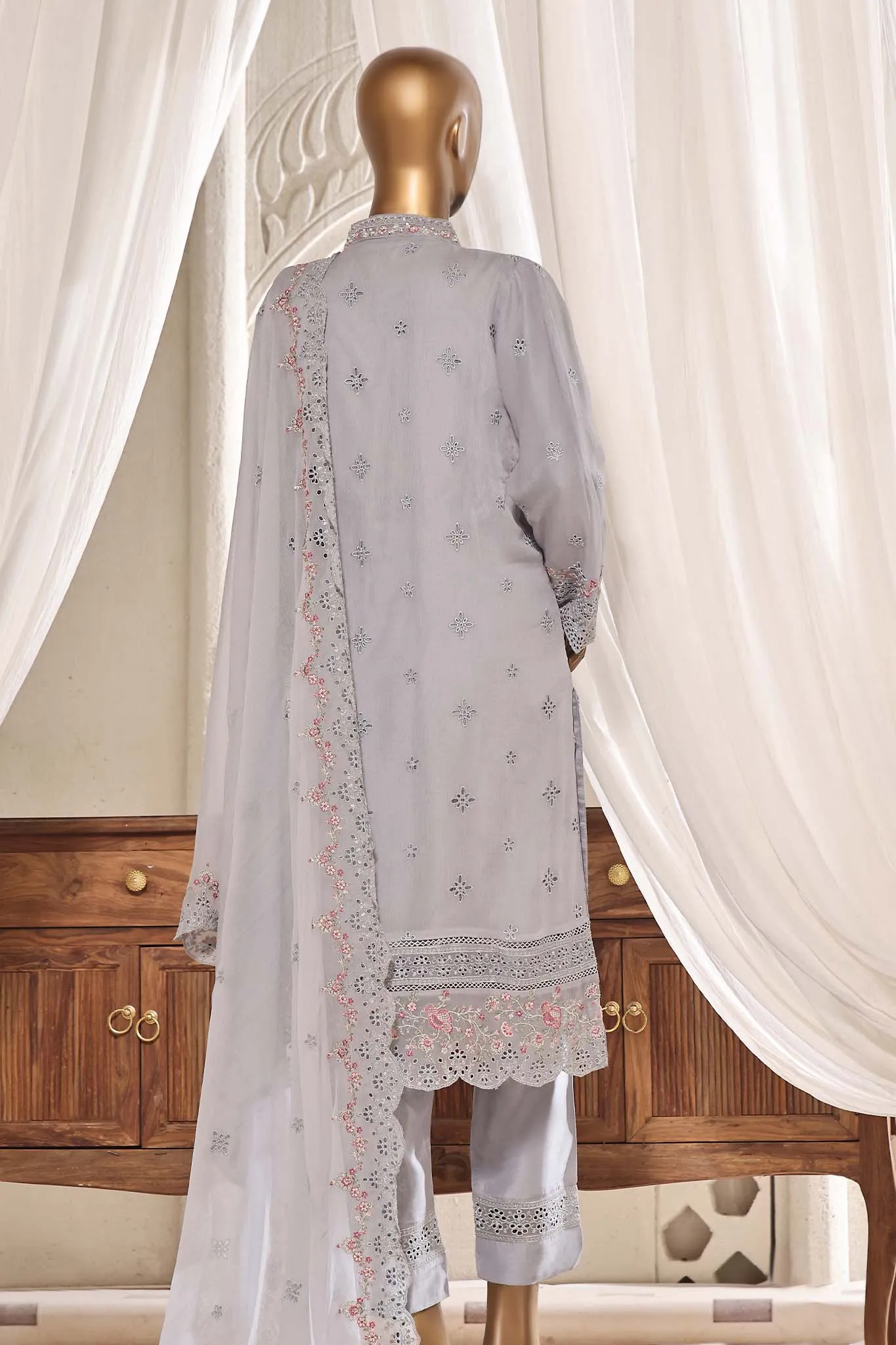 Afsaany by Sada Bahar Stitched 3 Piece Luxury Chiffon Vol-01 Collection'2023-CR-08-Grey