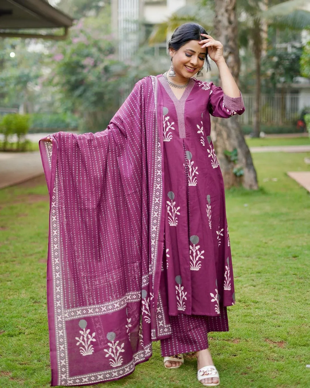 Beautiful Designer Pure Cotton Salwar Suit