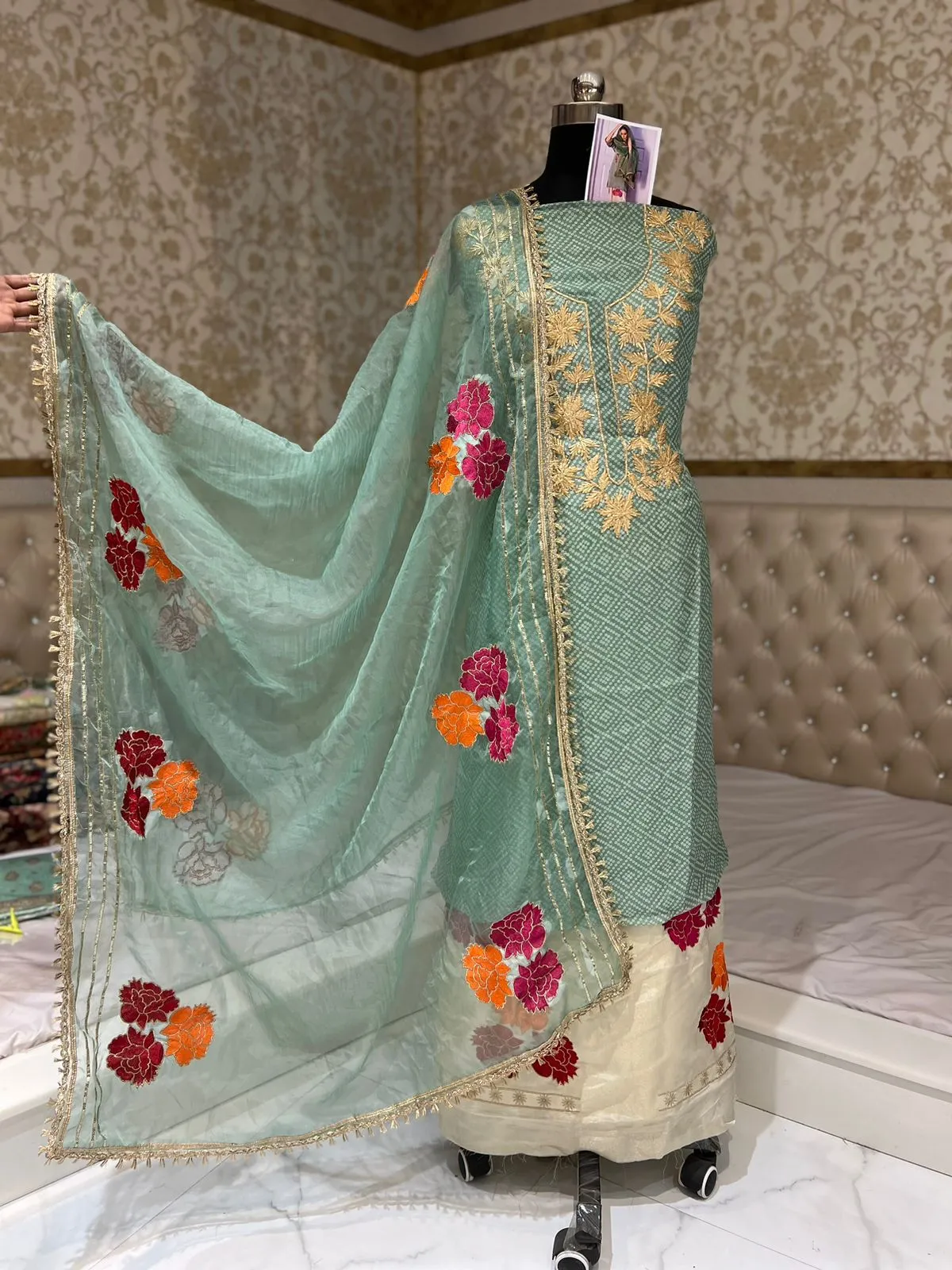 Beautiful Designer Pure Viscose Organza Digital Print Suite