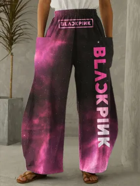 Blackpink Print Casual Pants