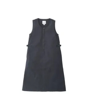 Canvas Mid-Length Dress - Dusty Black