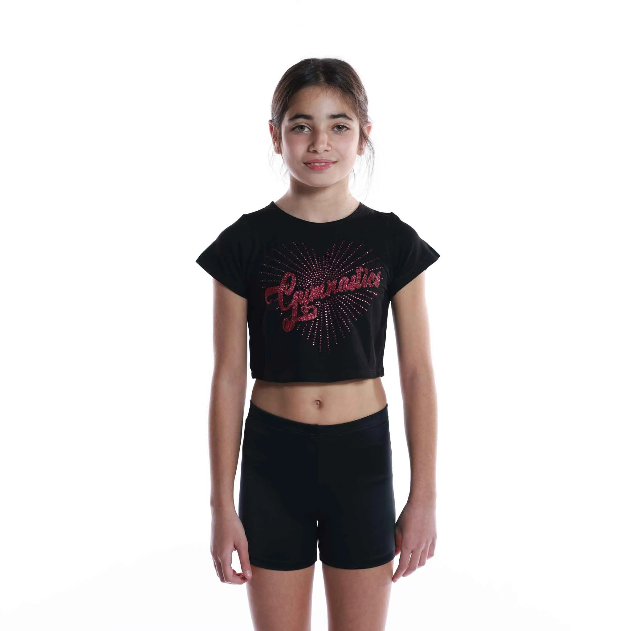 CROP TOP GLITTER GYMNASTICS