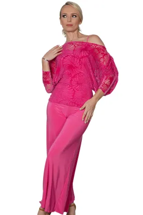 Dance America P2403 Women's Palazzo Practice or Teaching Pants with Wide Leg in Stock