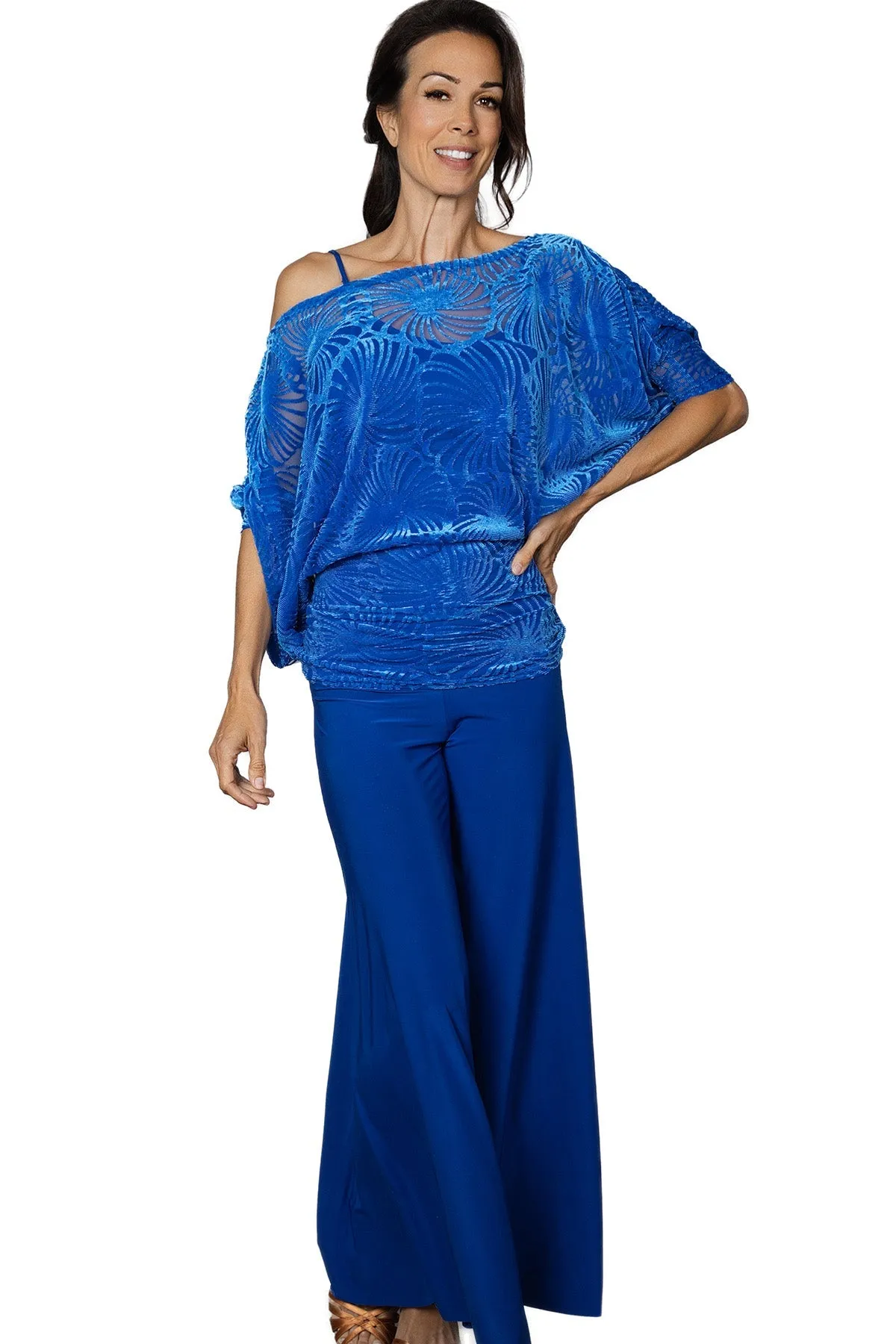 Dance America P2403 Women's Palazzo Practice or Teaching Pants with Wide Leg in Stock