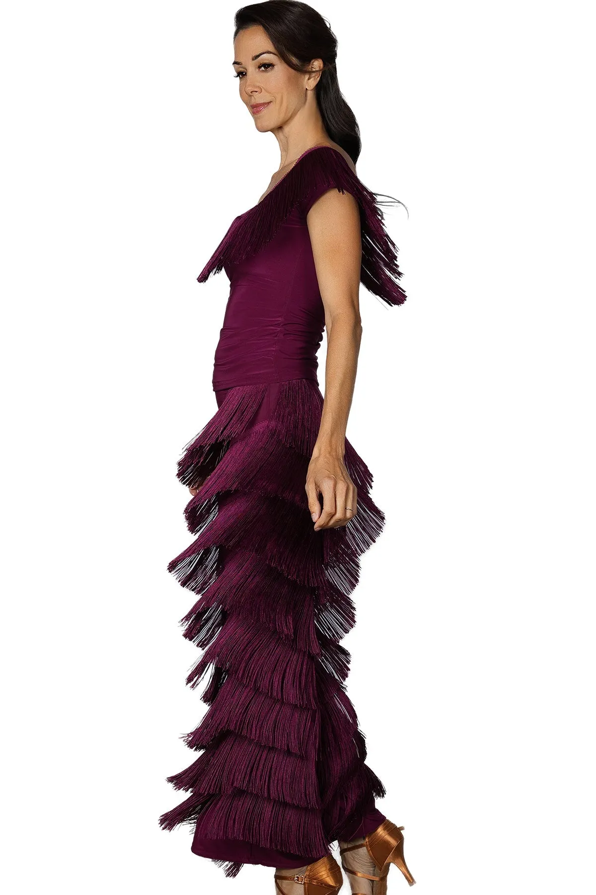 Dance America P2410 Women's Full Fringe Teaching or Practice Dance Pants in Stock