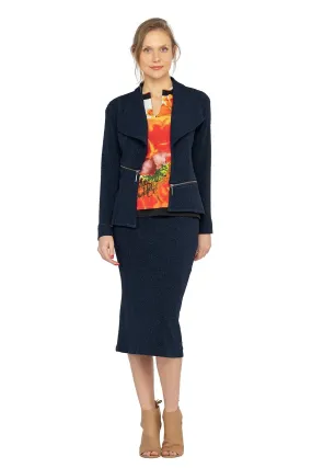Double Waist Elastic Lined Straight Skirt