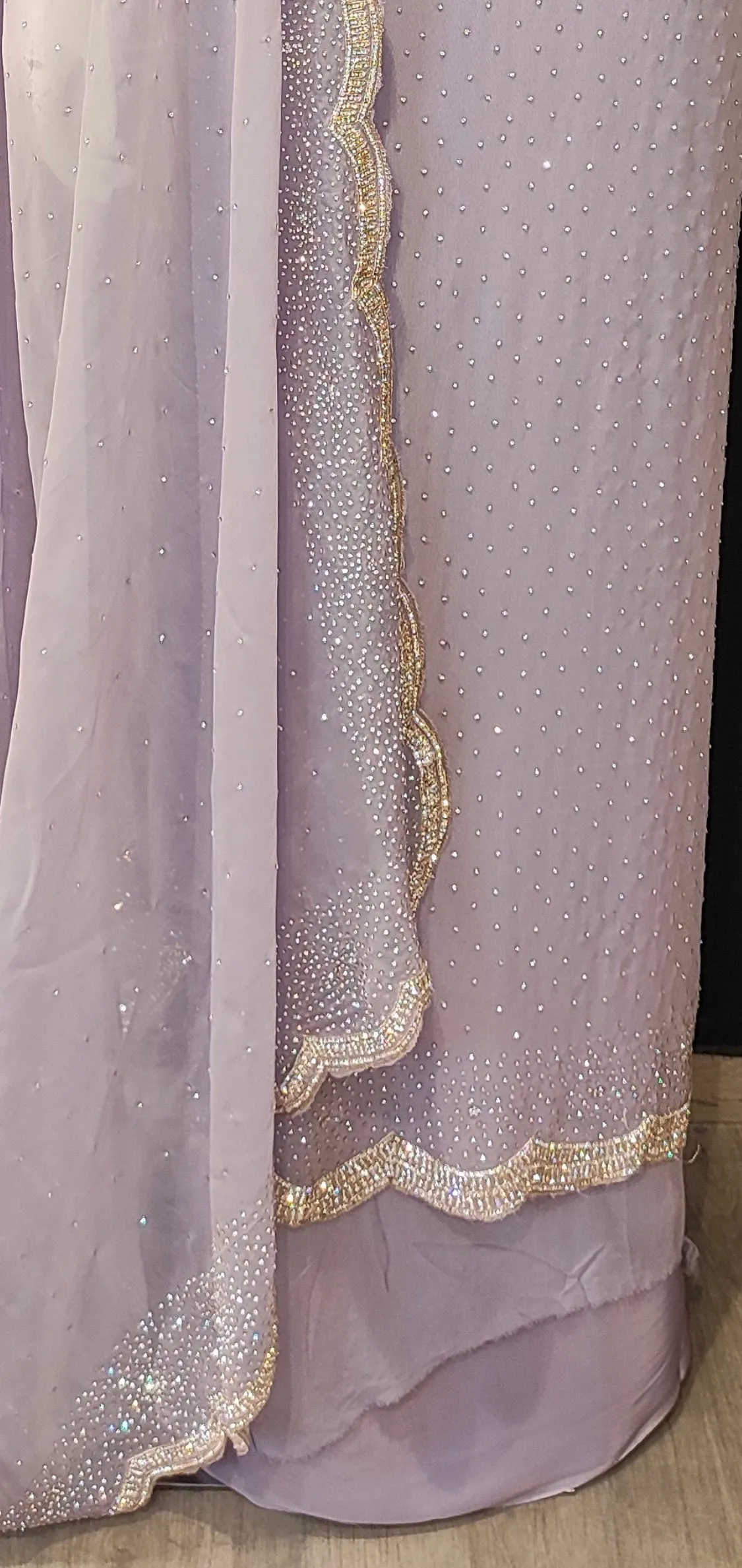 Georgette Unstitched Suit with Hand Embroidery