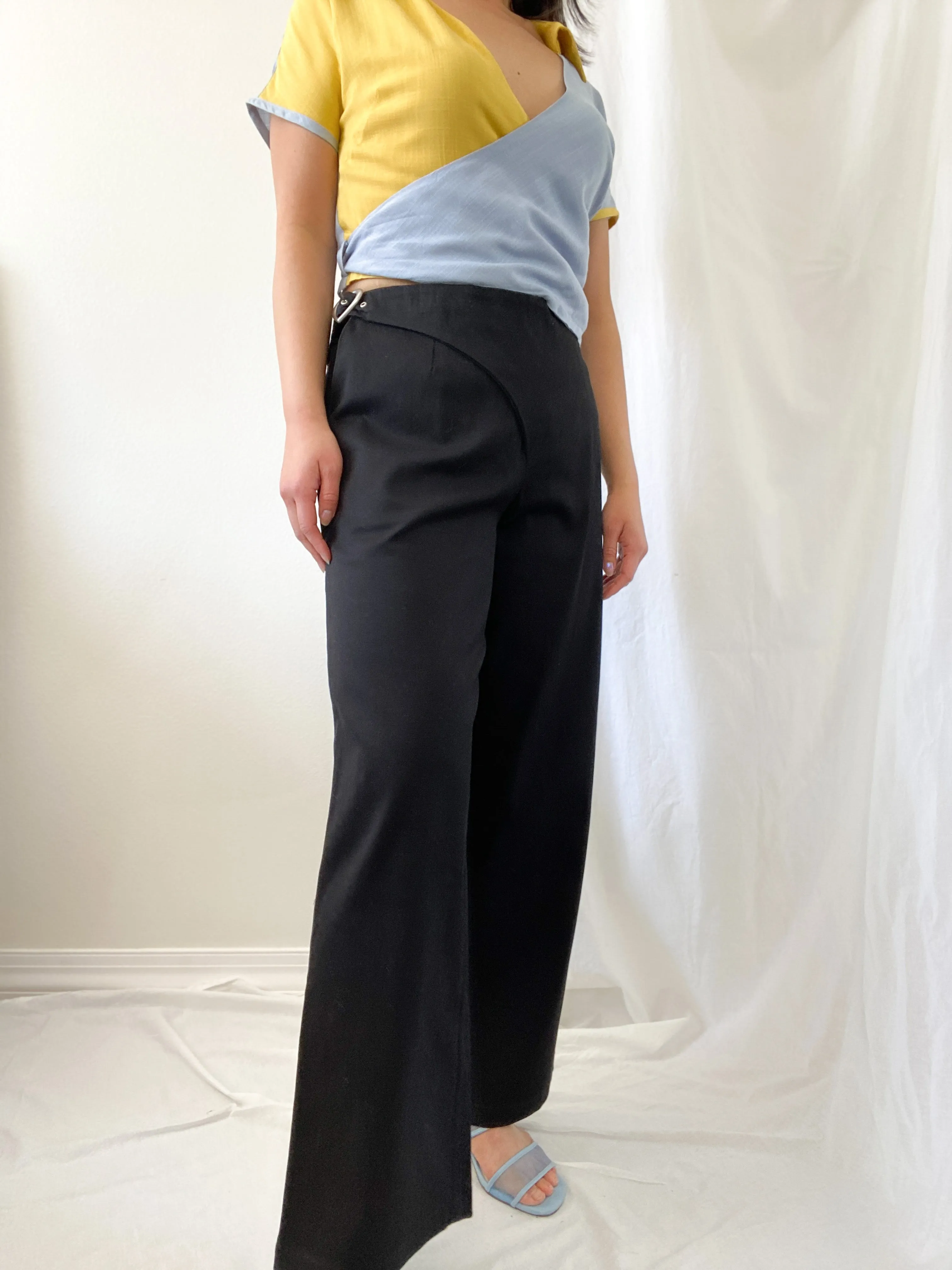 HEART BUCKLE PANTS ~ BLACK