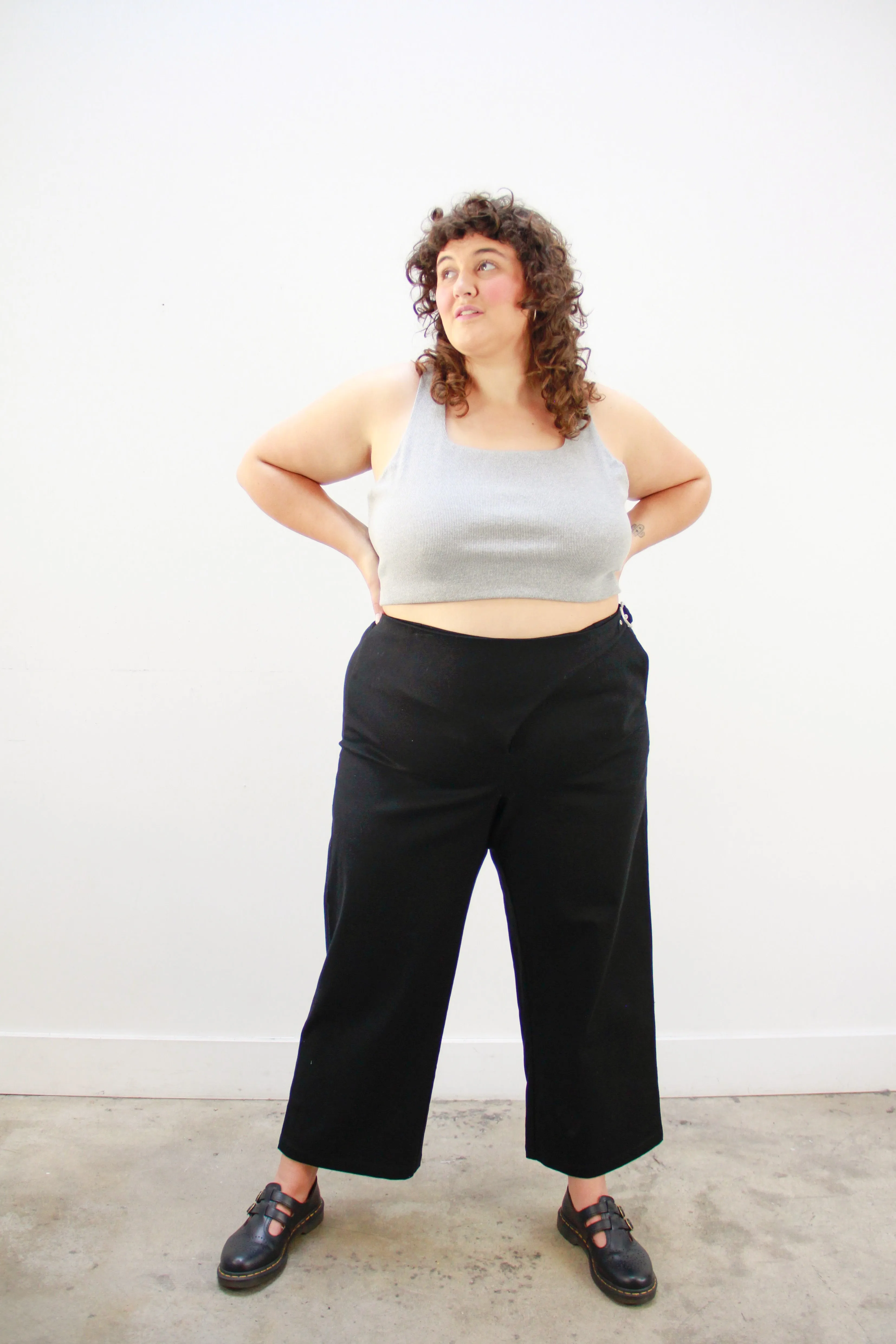HEART BUCKLE PANTS ~ BLACK
