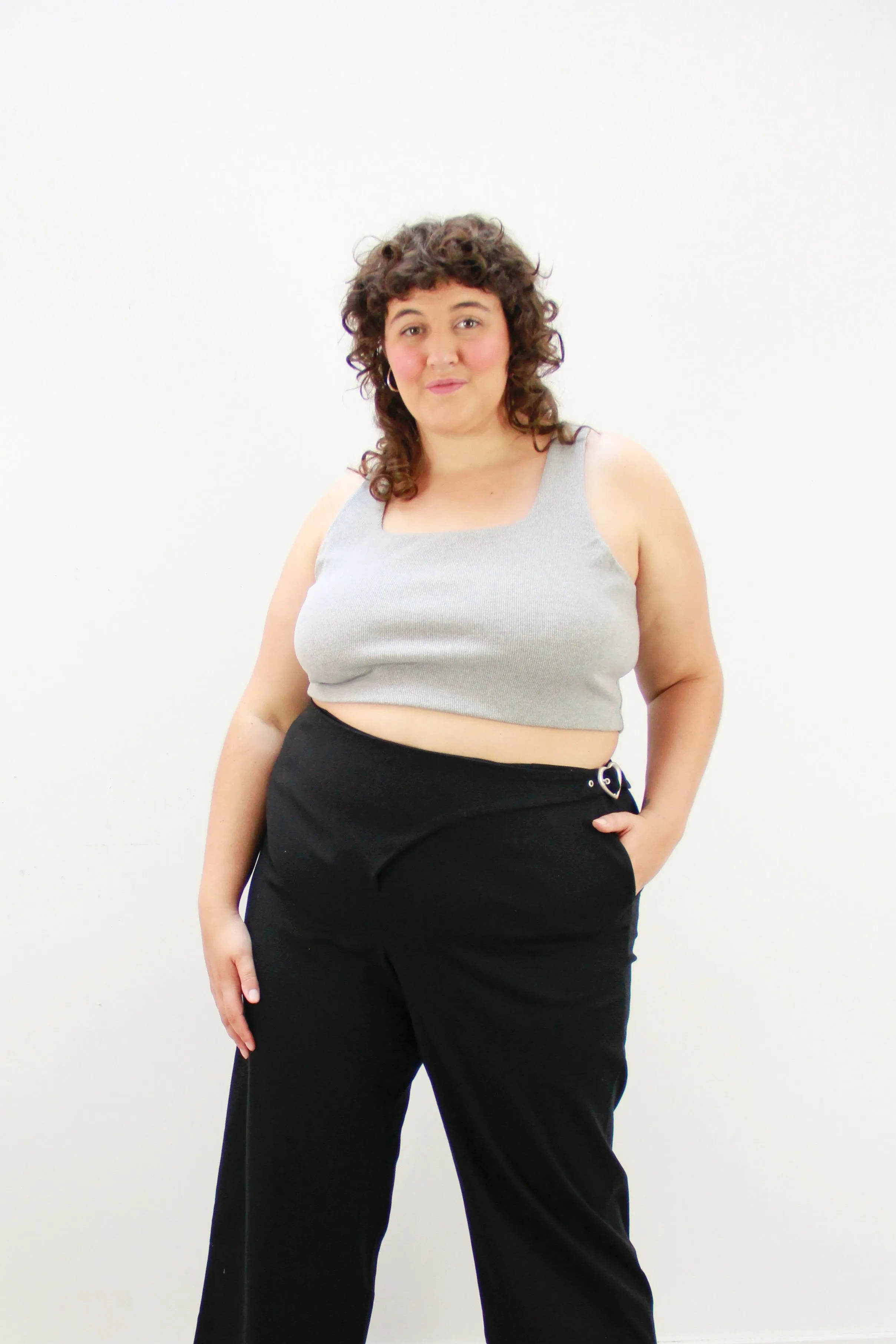 HEART BUCKLE PANTS ~ BLACK