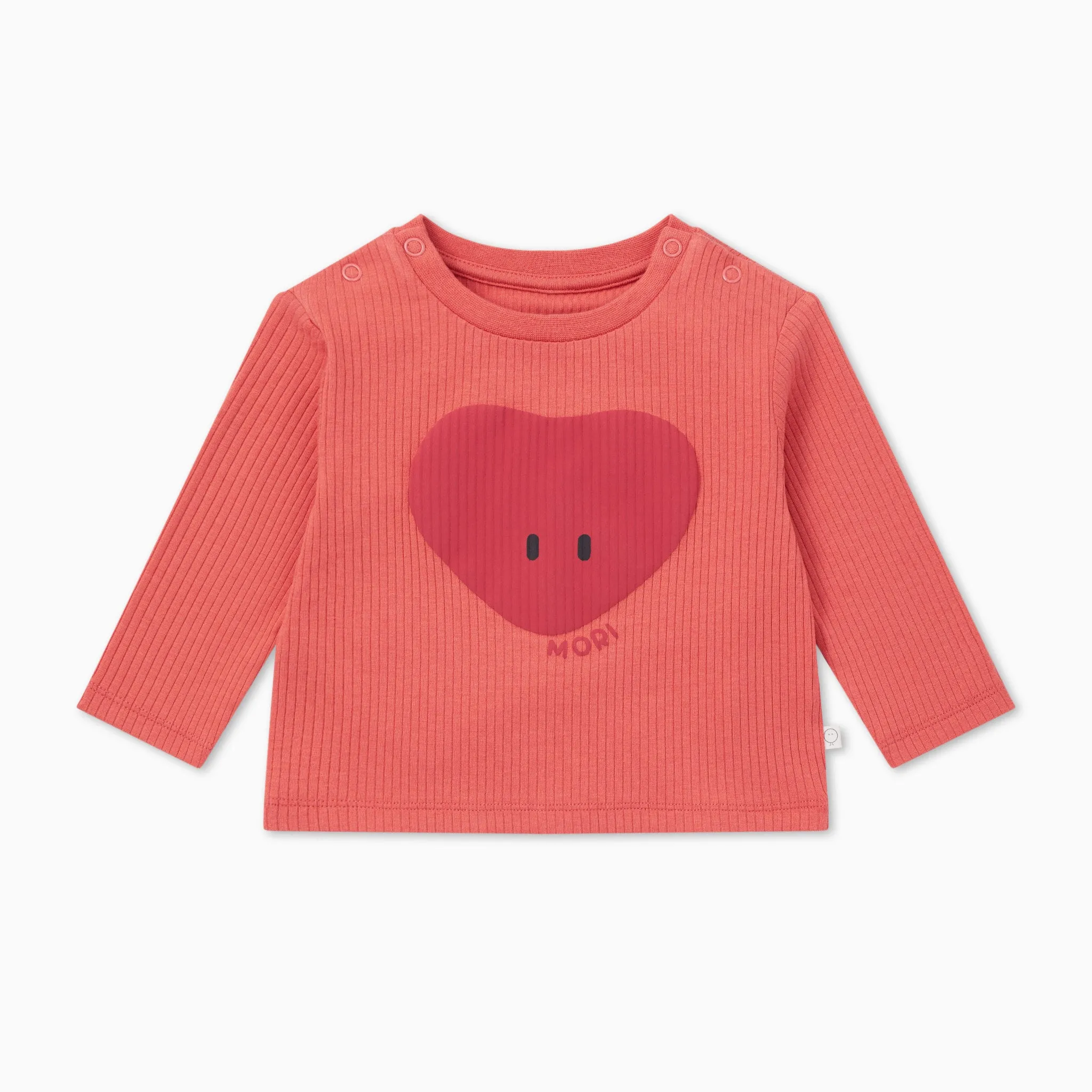 Heart Ribbed Long Sleeve Tee