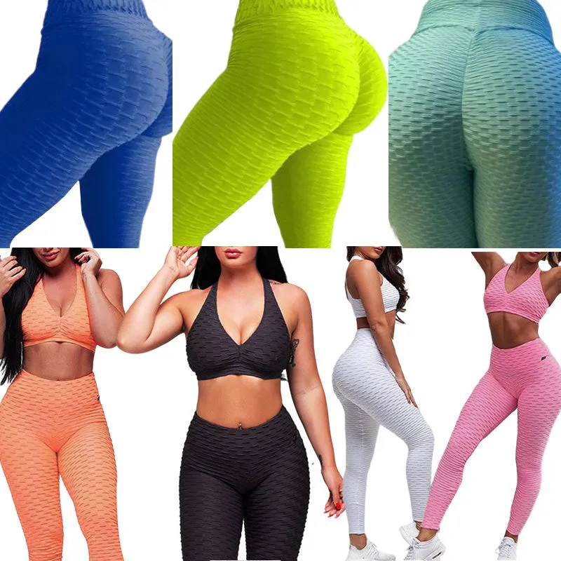 High Waist Squat Proof Leggings Active Wear Sport Bra And Gym Pants Private Label Fitness Yoga Set