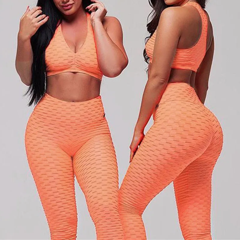 High Waist Squat Proof Leggings Active Wear Sport Bra And Gym Pants Private Label Fitness Yoga Set