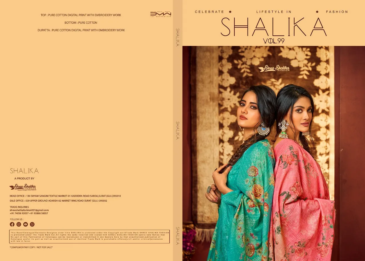HREE SHALIKA FASHION PLAZZO STYLE SUITS SHALIKA VOL 88 PALAZZO LADIES SUIT