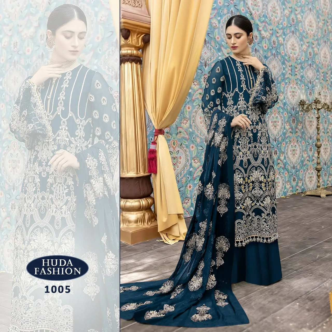 HUDA FASHION D.NO 1005 DESIGNER SUIT