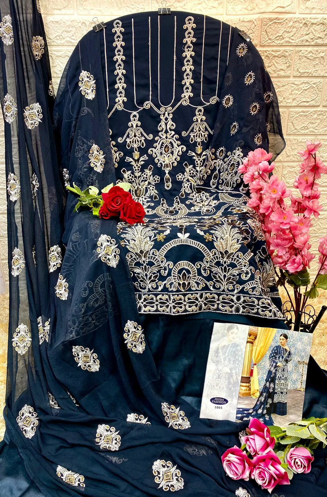 HUDA FASHION D.NO 1005 DESIGNER SUIT