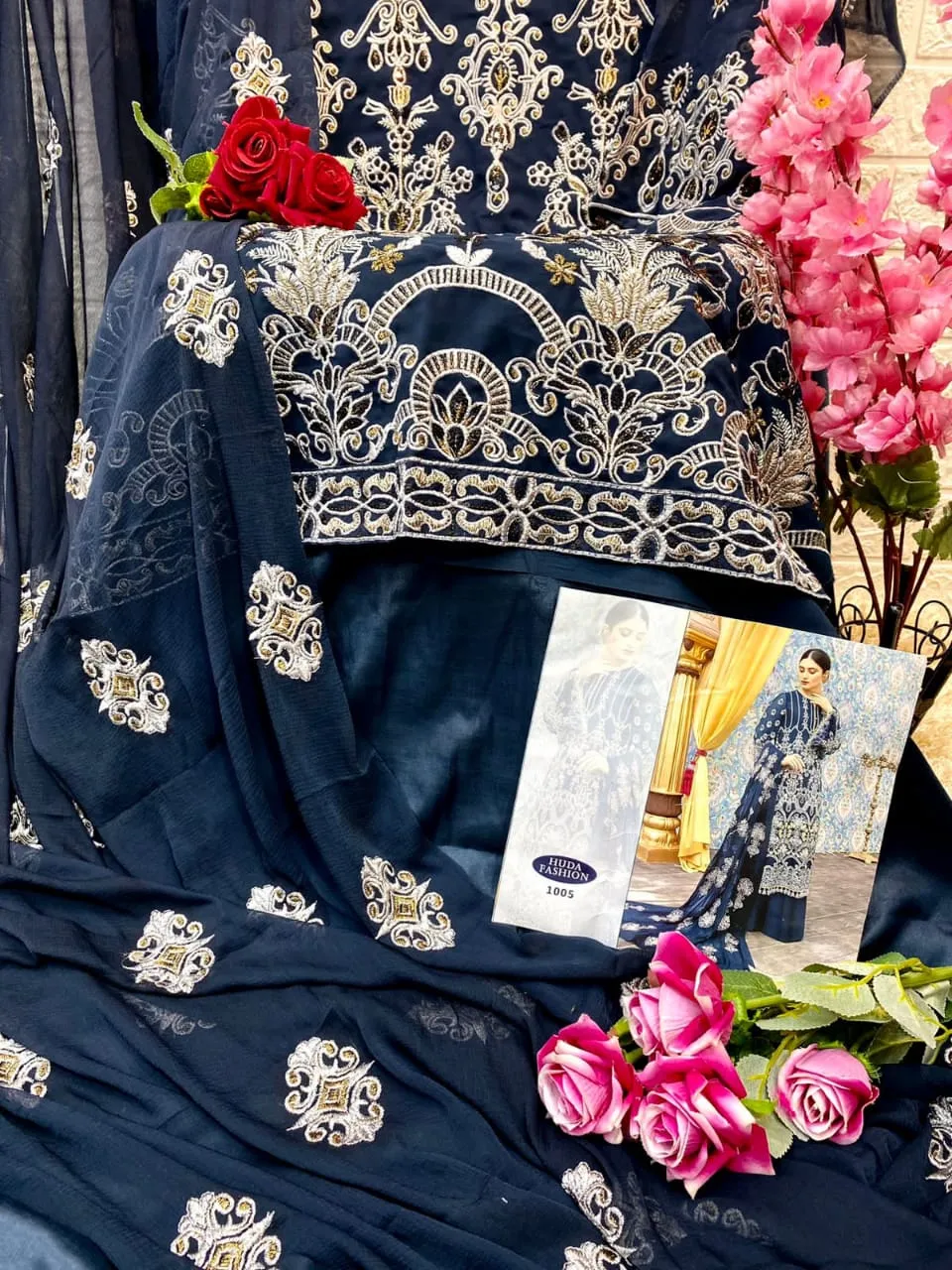 HUDA FASHION D.NO 1005 DESIGNER SUIT