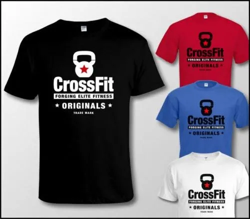 KETTLEBELLS CROSSFIT T SHIRT Train Fitness Weightlift Barbell   to 4XL New T Shirts Funny Tops Tee New Unisex Funny