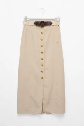 LONG BEIGE VINTAGE SKIRT