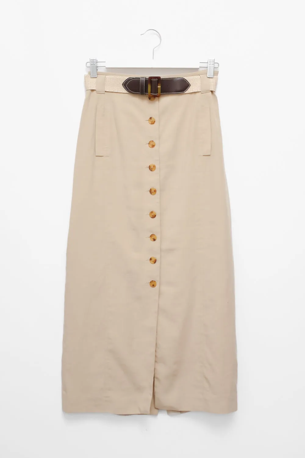LONG BEIGE VINTAGE SKIRT