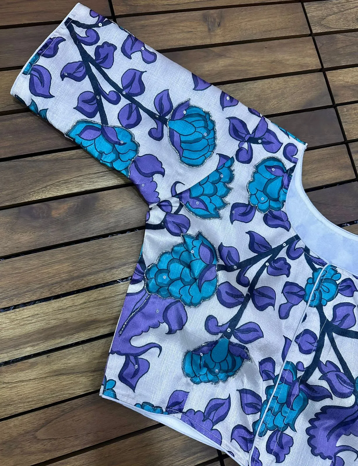 PARTY WEAR HAND PRINT BLOUSE