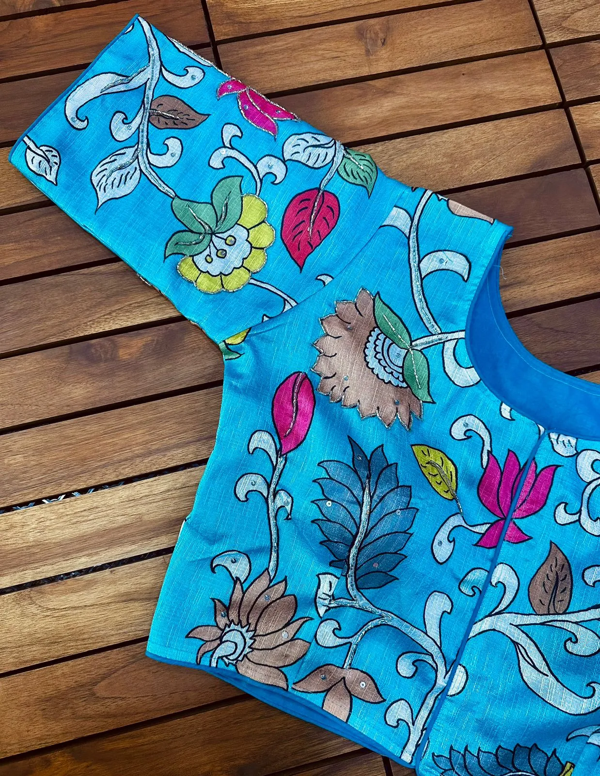 PARTY WEAR HAND PRINT BLOUSE