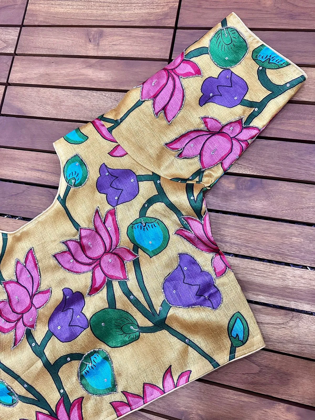 PARTY WEAR HAND PRINT BLOUSE