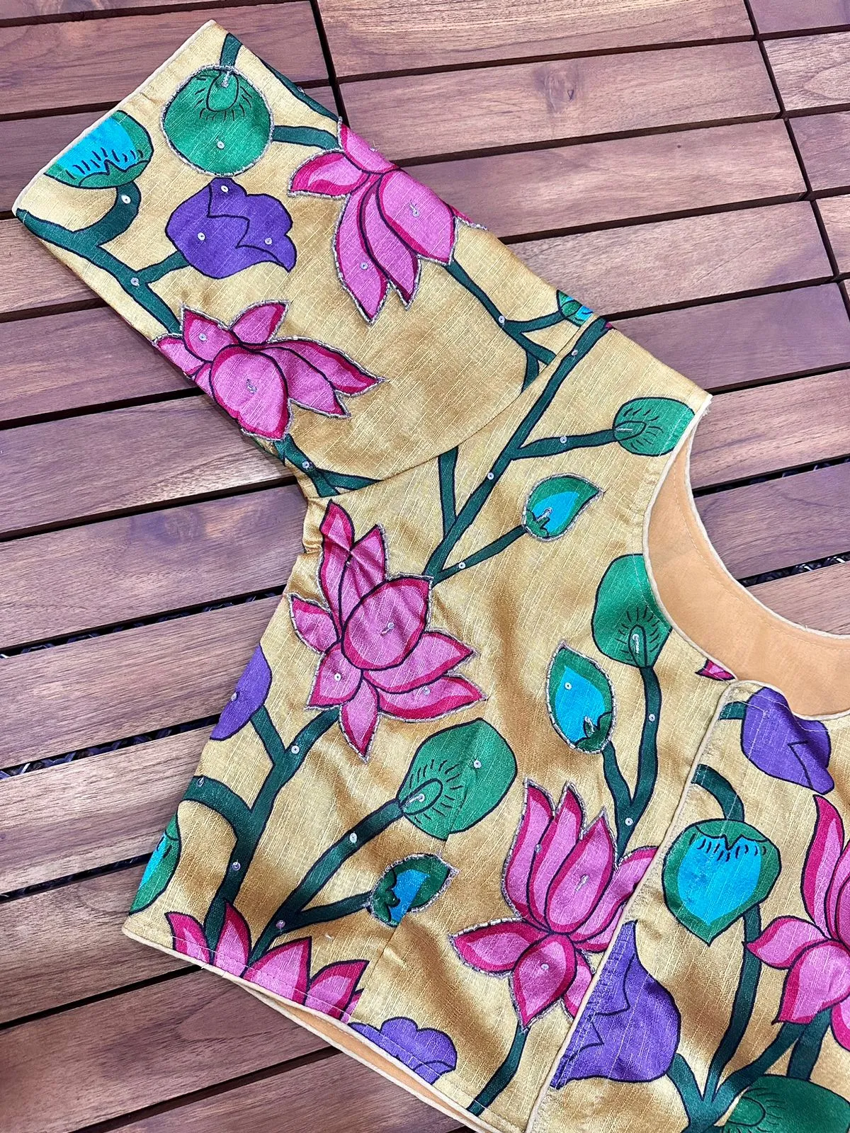 PARTY WEAR HAND PRINT BLOUSE