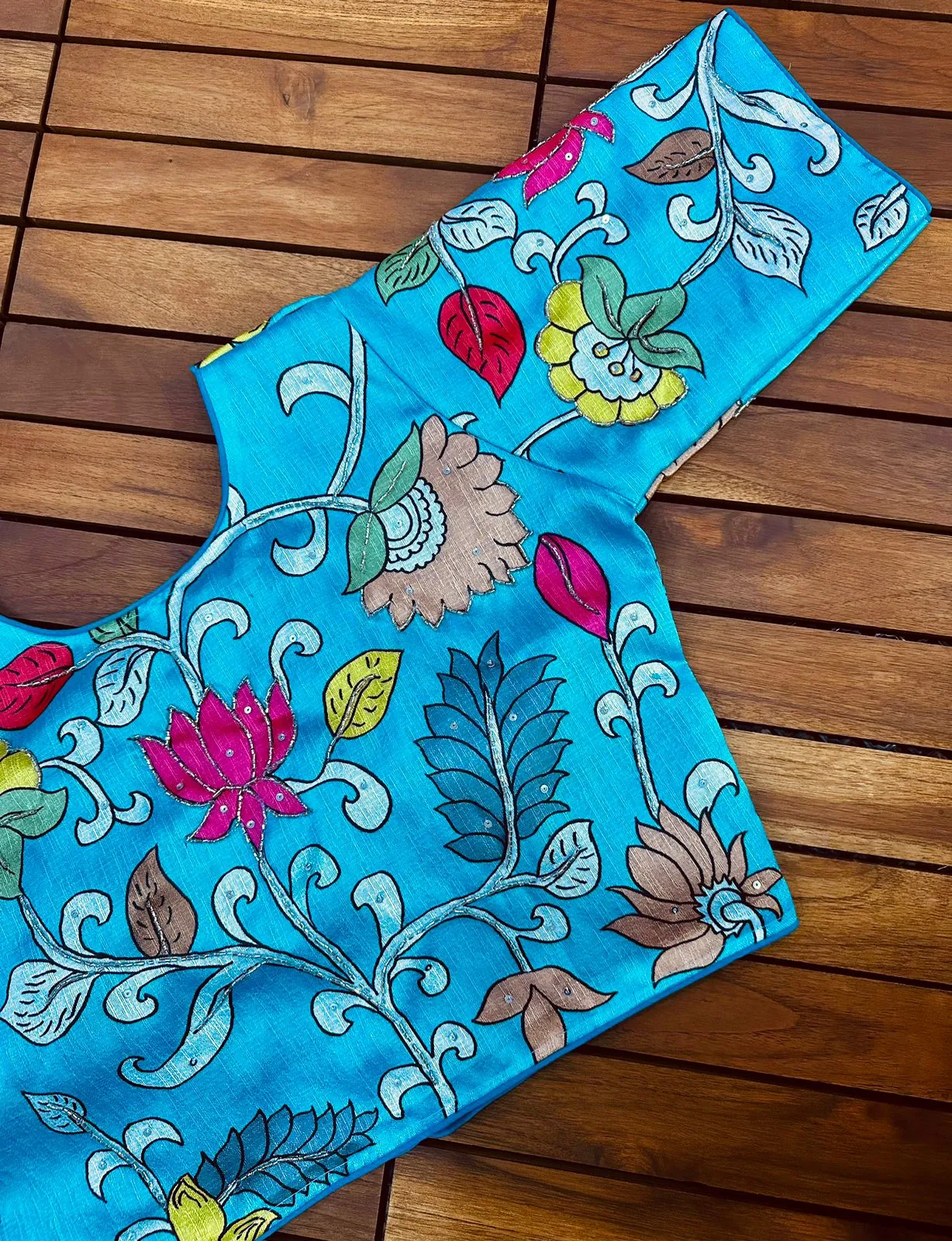 PARTY WEAR HAND PRINT BLOUSE