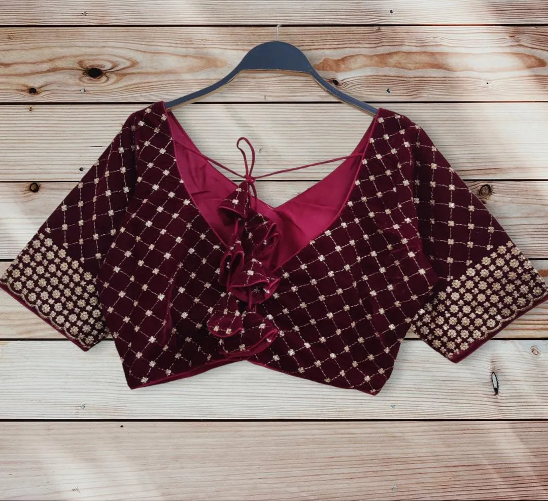 PARTY WEAR VELVET 9 BLOUSE