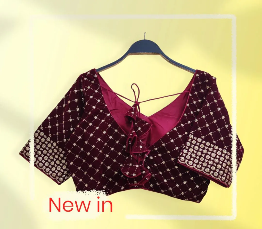 PARTY WEAR VELVET 9 BLOUSE