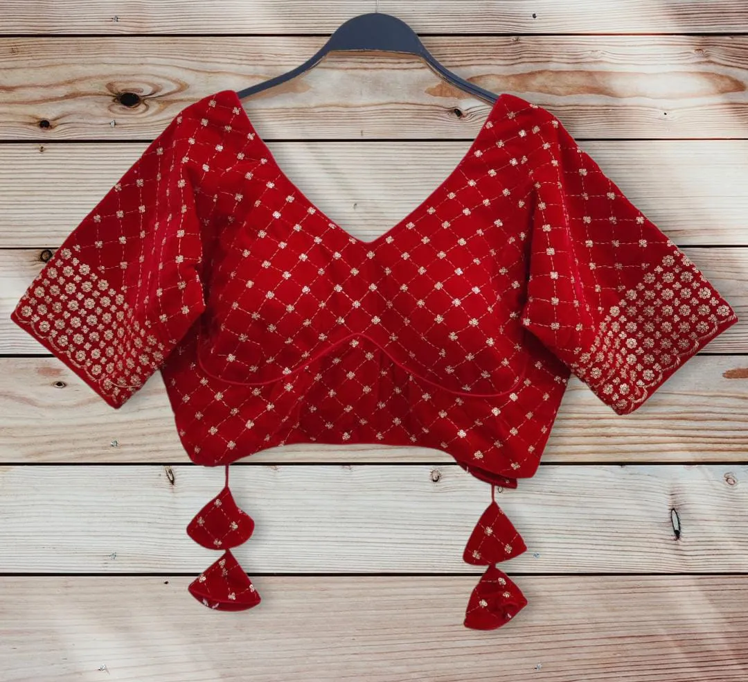 PARTY WEAR VELVET 9 BLOUSE