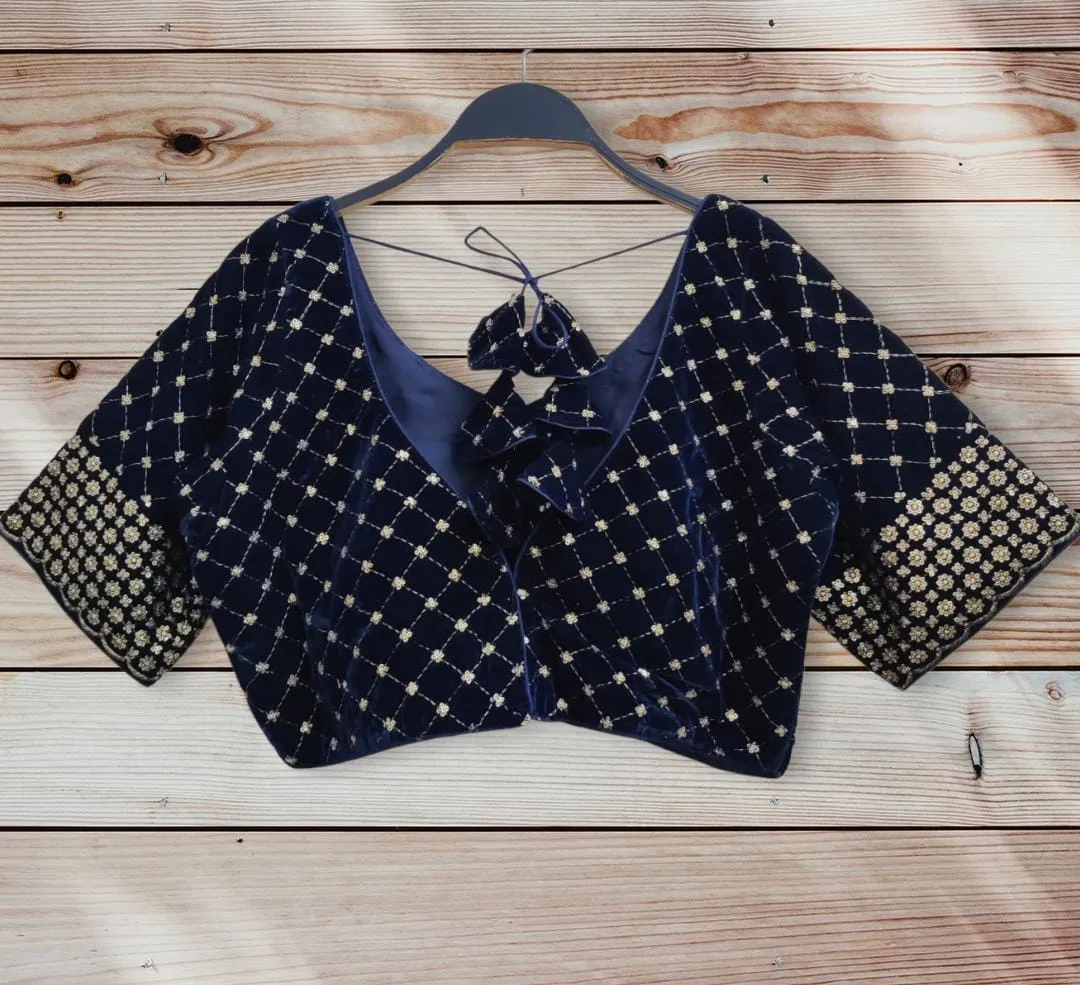 PARTY WEAR VELVET 9 BLOUSE