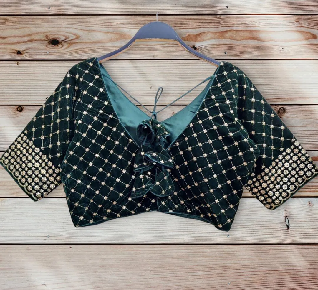 PARTY WEAR VELVET 9 BLOUSE