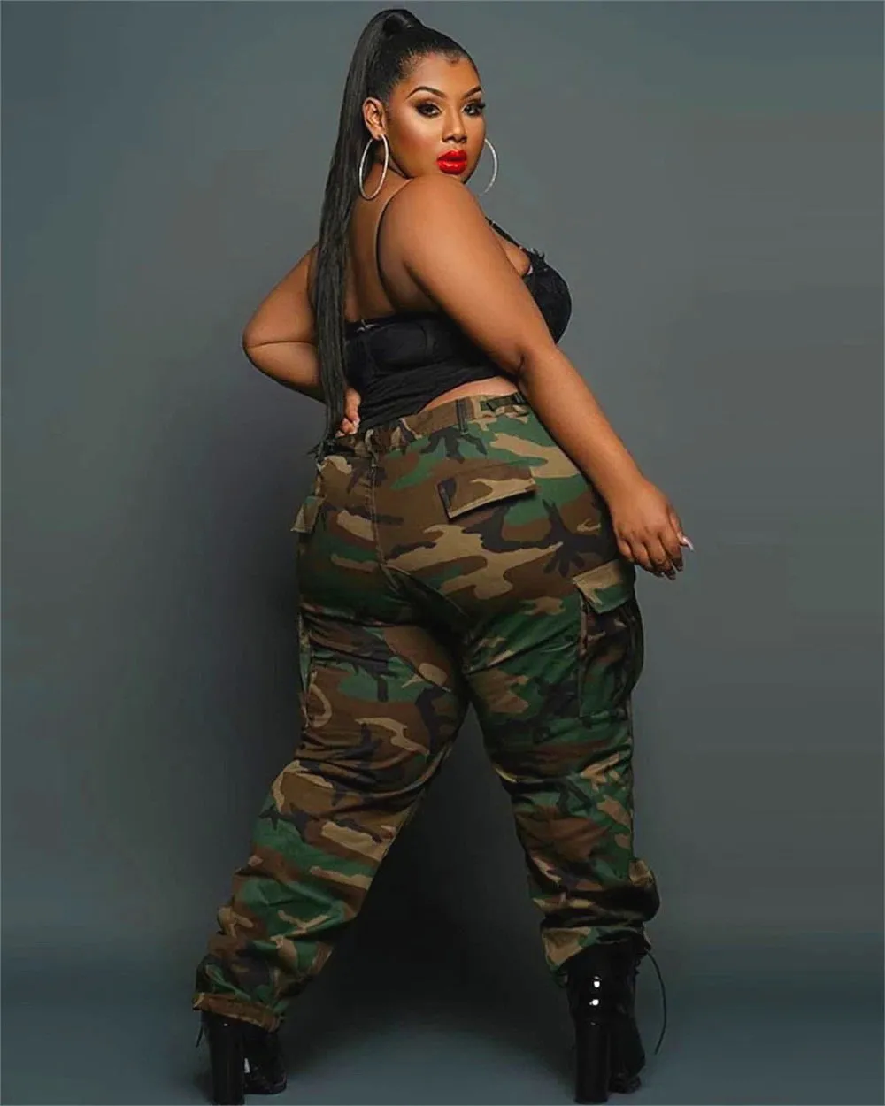 Plus Size Street Casual Sports Fans Color Printing Pants Bottoms