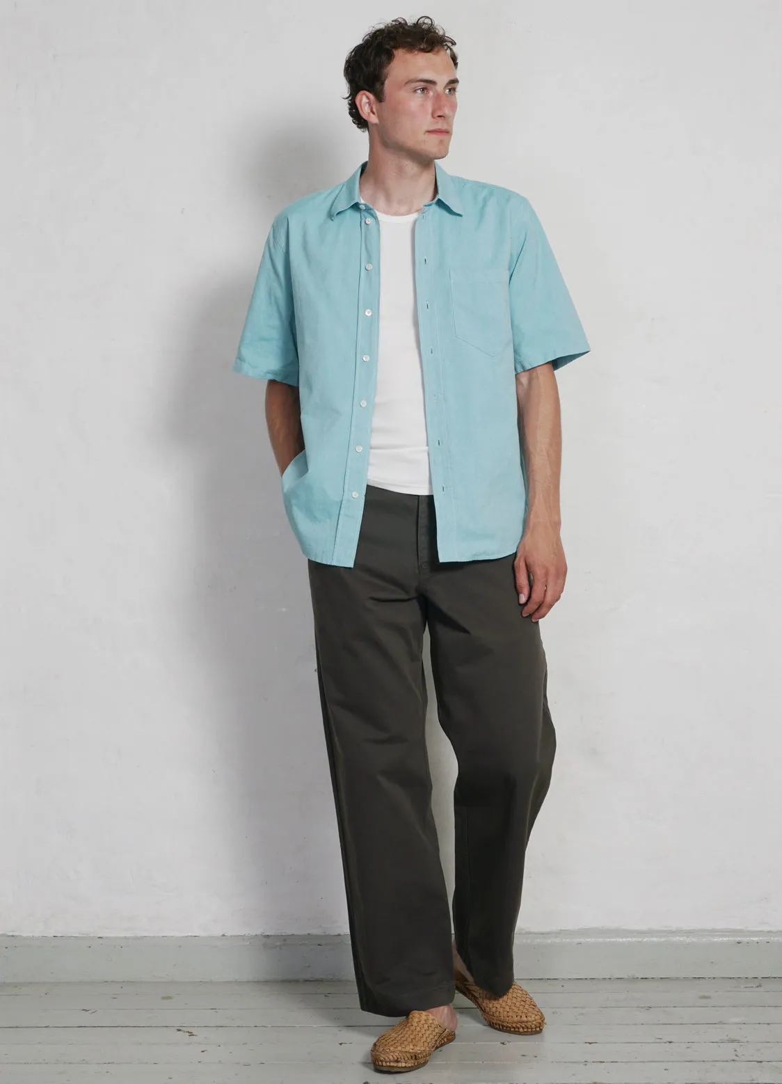 REIDAR | Loose Fit Short Sleeve Shirt | Miami Green