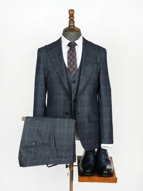 Three Pieces Of beige Stripes Bespoke Men Suit Tailored