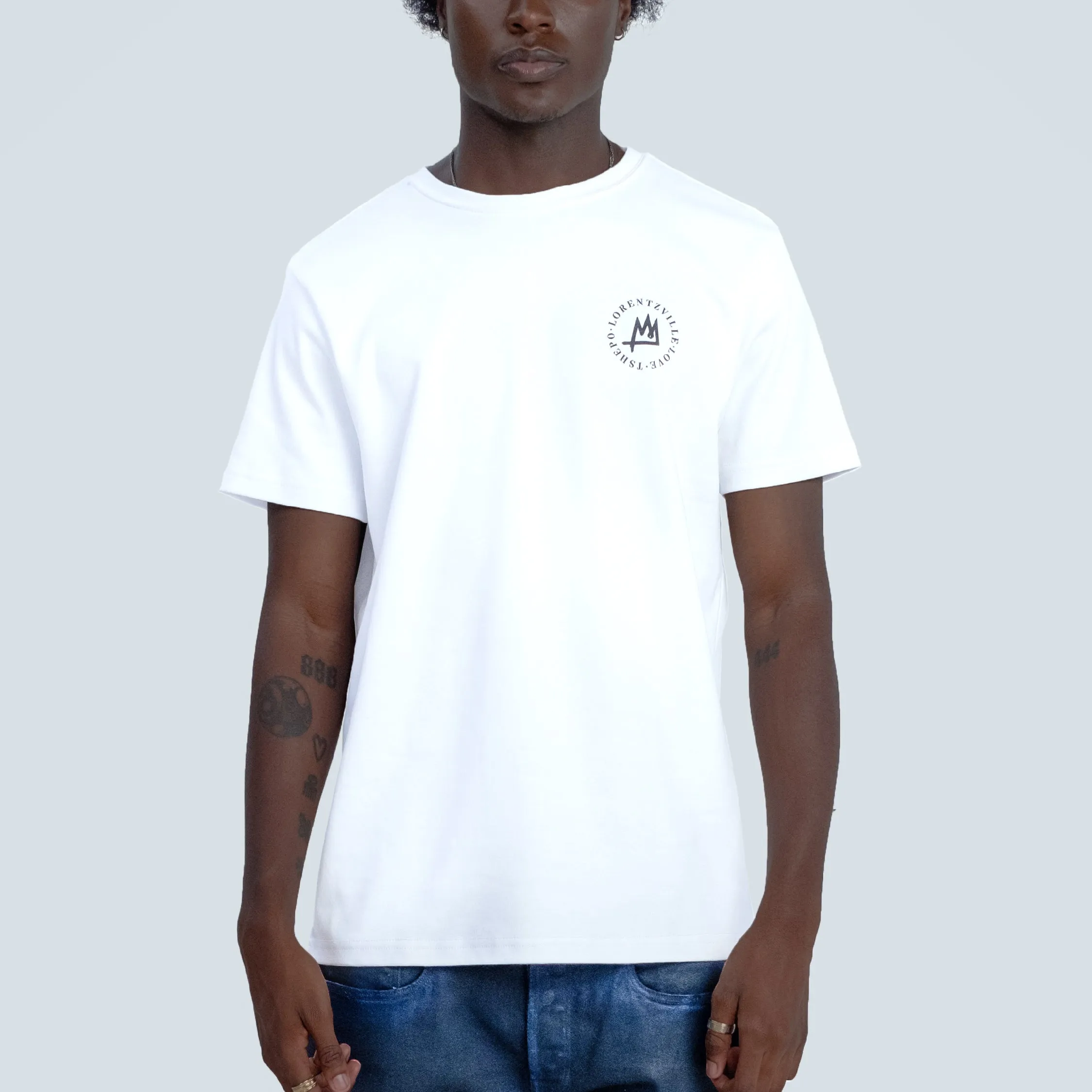 TSHEPO LOVE, LORENTZVILLE T-SHIRT, WHITE
