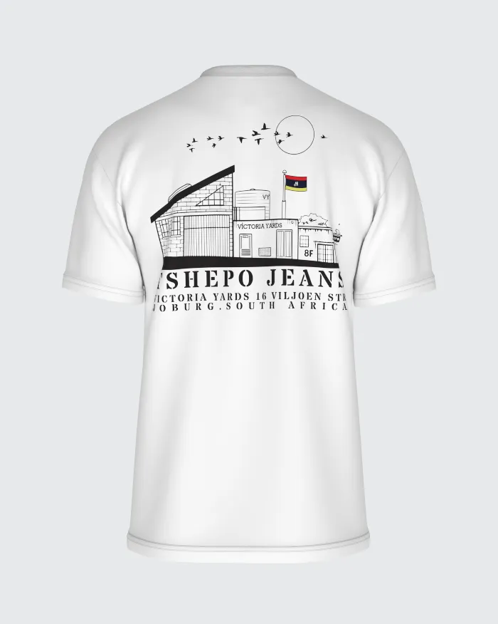 TSHEPO LOVE, LORENTZVILLE T-SHIRT, WHITE