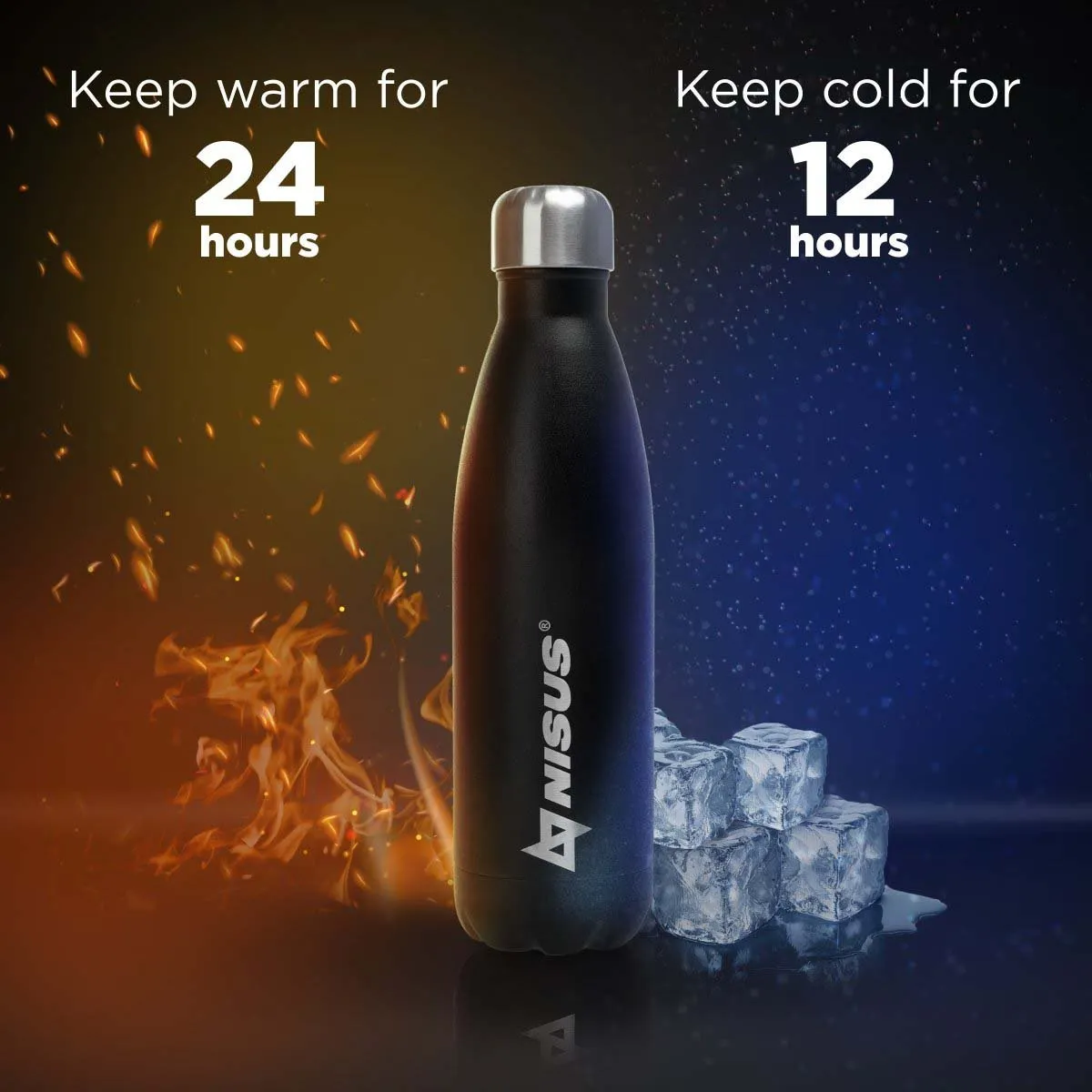 Twist Top Insulated Water Bottle | 17 oz | Stainless Steel | CLEARANCE